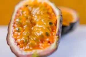 Seasonal passion fruit from the garden