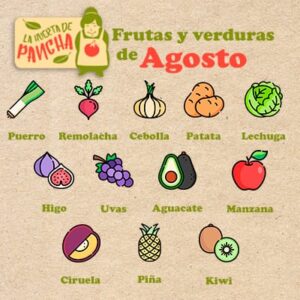 Rica fruta y verdura de temporada agosto